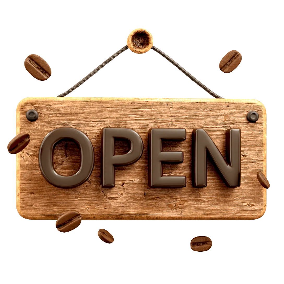 Open sign on a shop where customers earn loyalty rewards